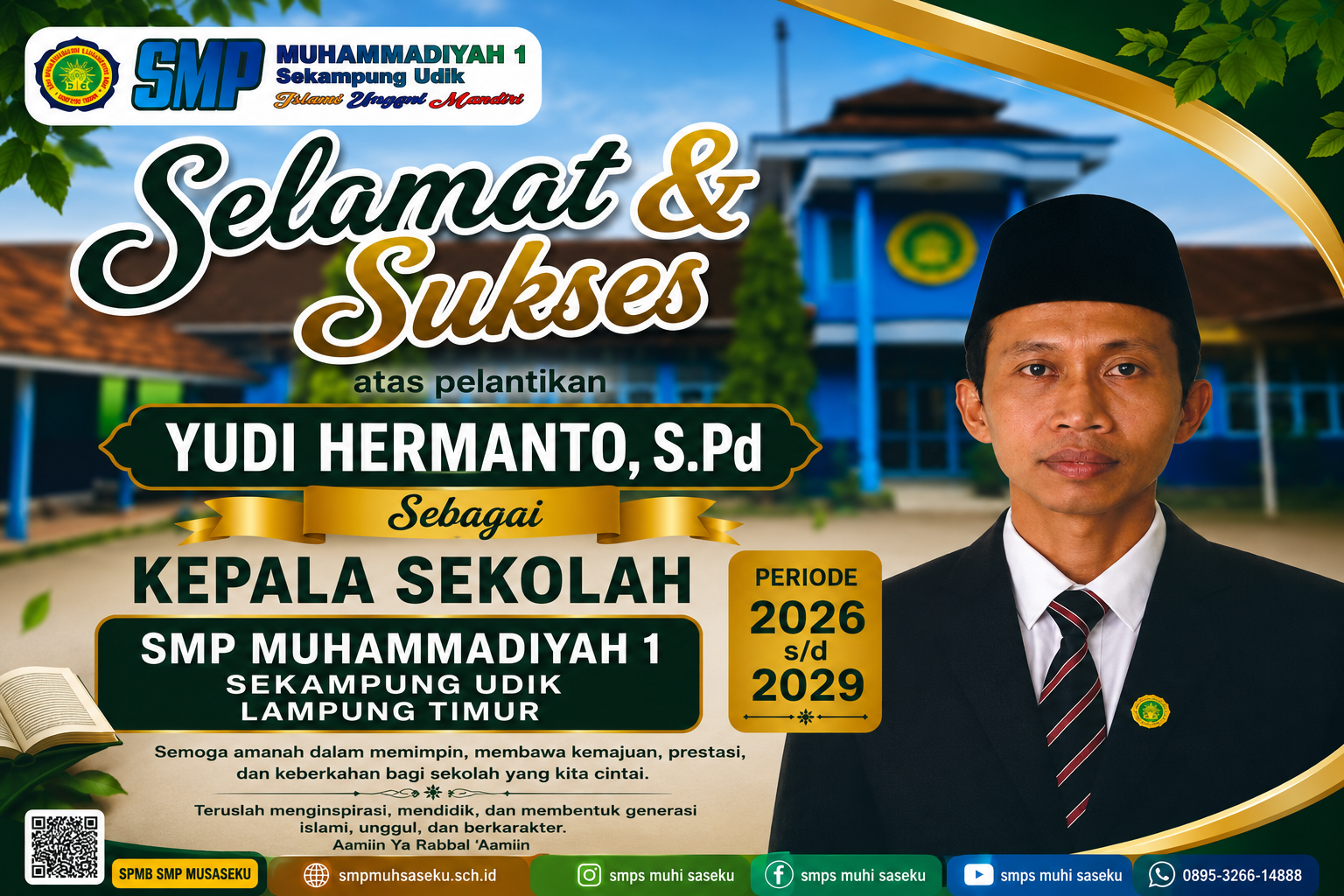 PELANTIKAN KEPALA SEKOLAH SMP MUHAMMADIYAH 1 SEKAMPUNG UDIK