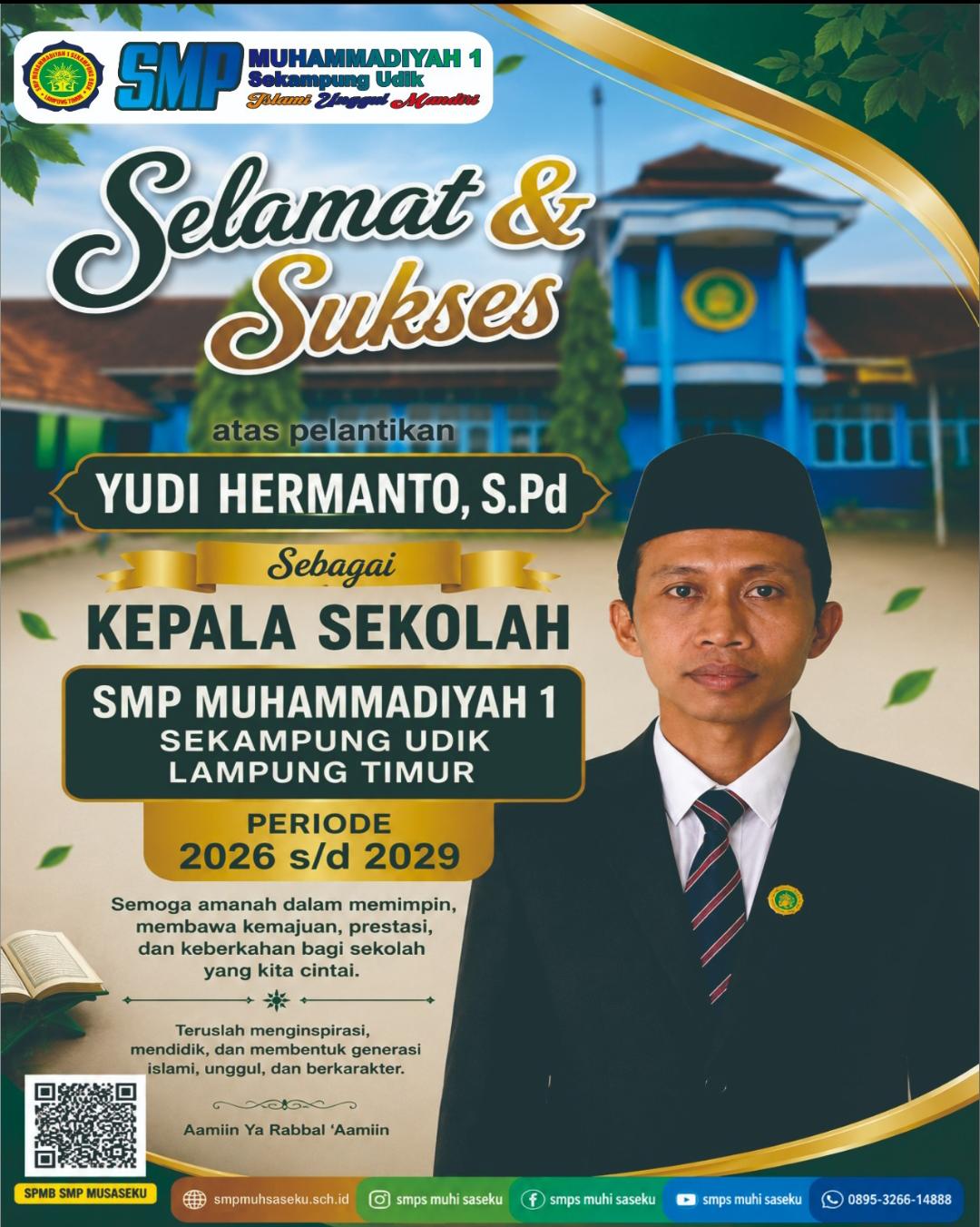 PELANTIKAN KEPALA SEKOLAH SMP MUHAMMADIYAH 1 SEKAMPUNG UDIK