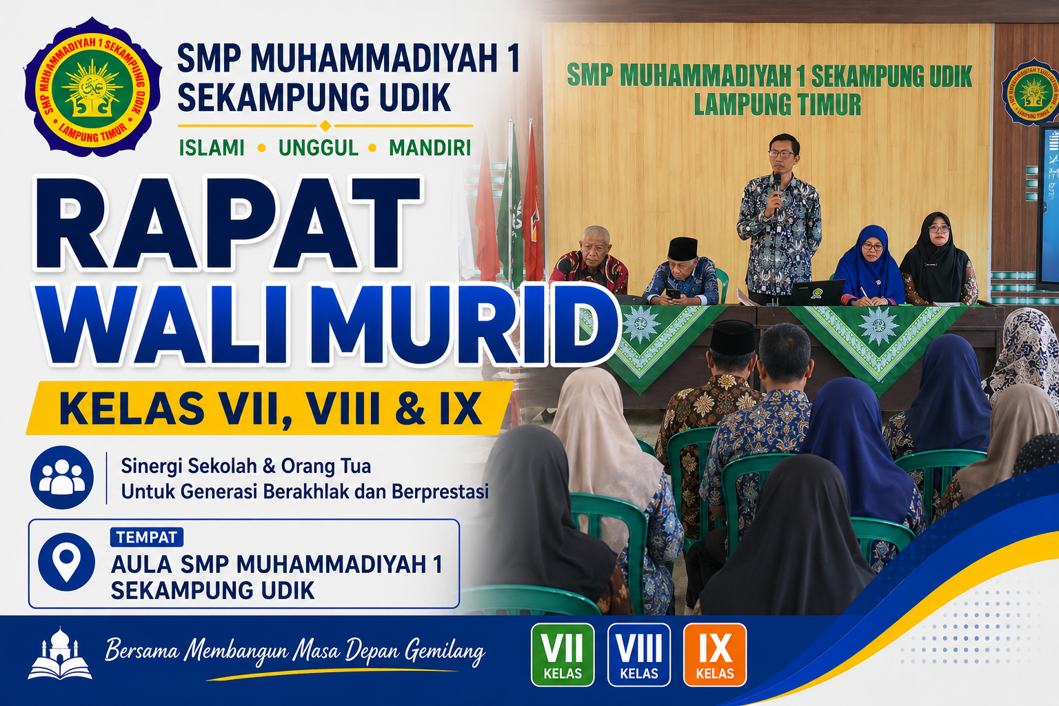 Rapat Wali Murid Kelas VII, VIII, dan IX