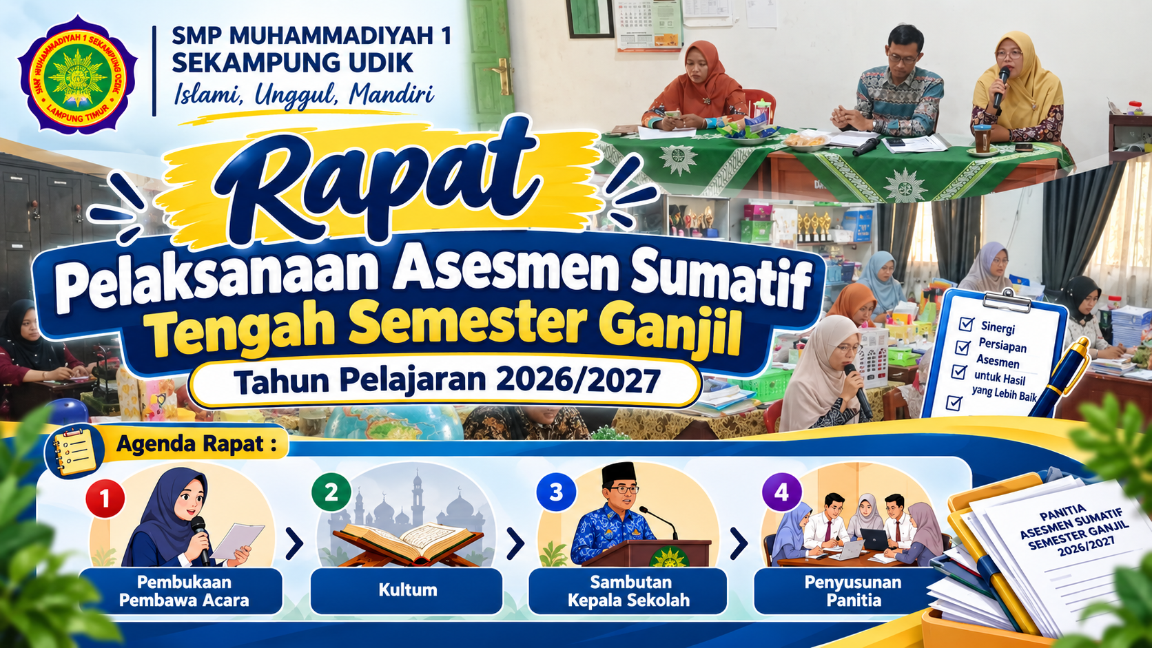 Rapat Pelaksanaan Asesmen Sumatif Tengah Semester Ganjil Tahun Pelajaran 2026/2027