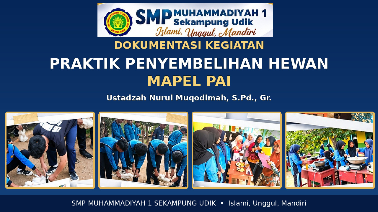 Praktik Penyembelihan Hewan, Siswa SMP Muhammadiyah 1 Sekampung Udik Belajar Syariat Islam Secara Langsung